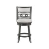 New Classic Furniture,Gia 24" Solid Wood Swivel Counter Stool With Fabric Seat In Gray - 2 of 4