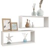 vidaXL Wall Cube Shelves 2 pcs High Gloss White 23.6 in.x5.9 in.x9.1 in. Engineered Wood - 3 of 4