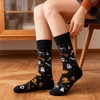 Anna-Kaci Women's 3-Pack Halloween Cotton Crew Socks with Festive Patterns - 2 of 4