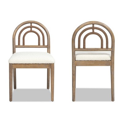 Jennifer Taylor Home Leon Arched Back Wood & Upholstered Dining Chair