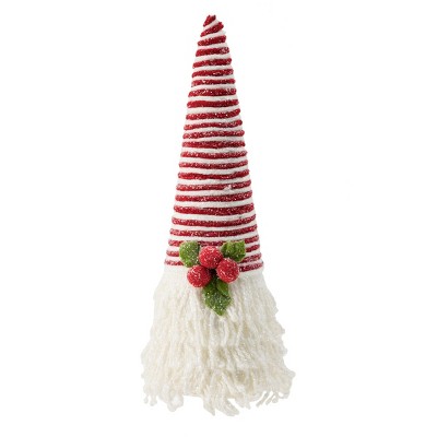 GlasFlength Decorative Objects Holly Berry Decor Frosted Yarn Cone Adorned Vintage Berry Table Desk Decor for Room, Multicolored, 5.9"*5.9"*16.5"