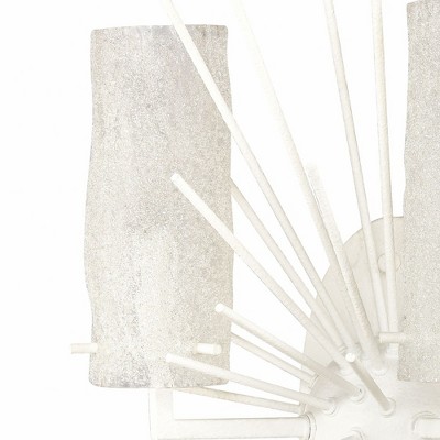 Coastal White Coral 2-Light Dimmable Sconce with Scavo Glass
