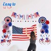 4E's Novelty 24 Pcs Patriotic Hanging Decorations, 6 Pcs Foldable Hanging Patriotic Paper Fans, Red White Blue Decor with Star Streamer USA Flag - 4 of 4