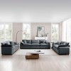 3-Piece Corduroy Fabric Modern Sofa Set with Two 2-Seaters and One 3-Seater, Large Deep Seat, Sofat Cushion and Pillows - 2 of 4