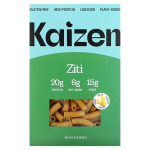 Kaizen Ziti, Gluten Free, High Protein, Low Carb, Plant-Based, 8 oz (226 g) - 1 of 2