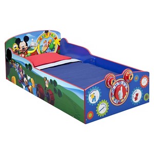 Disney Interactive Wood Toddler Bed Mickey - Delta Children, Blue