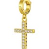 Gold-Plated Sterling Silver Cross Charm with Crystal - "Have Faith" Christian Pendant for Bracelets - 4 of 4