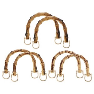 Unique Bargains U-Shaped DIY Craft Bamboo Purse Handles with Metal Buckle 3 Sizes - 1 of 4
