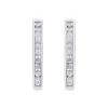 GILDED 1/4 to 1 ct t.w. Natural Diamond Hoop Earrings in Sterling Silver or 14KT Gold-Plated Silver - 2 of 4