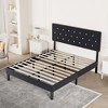 VECELO Tufted Upholstered Queen/King Size Headboard, 6 Adjustable Height, Easy Assembly, Beige/Black - 4 of 4