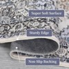 2x6 Classic Vintage Floral Accent Rug - Thin Low Pile, Non Slip, Washable, Reinforced Edges, Stain Resistant - 2 of 4