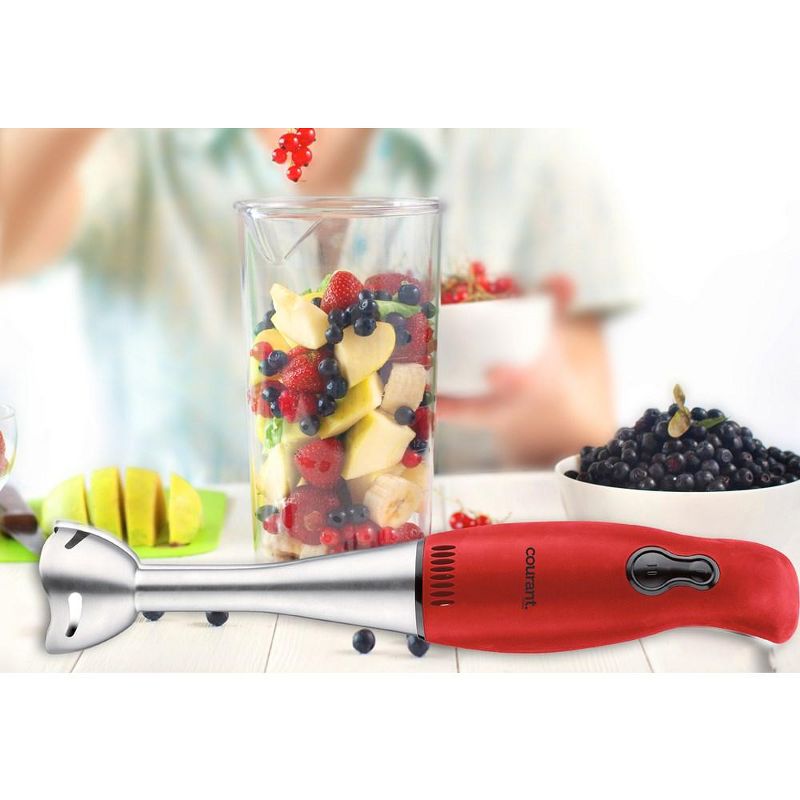 Courant 2-Speed Immersion Hand Blender with Stainless Steel Blades- Red, 3 of 4