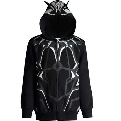 Marvel Avengers Black Panther Cosplay Fleece Zip Up Pullover Hoodie Toddler to Little Kid