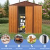 Garvee 6FT x 6FT Outdoor Metal Storage Shed with Metal Floor Base, Lockable Sliding Doors Large Garden Utility Tool Shed for Backyard Patio Lawn - 3 of 4