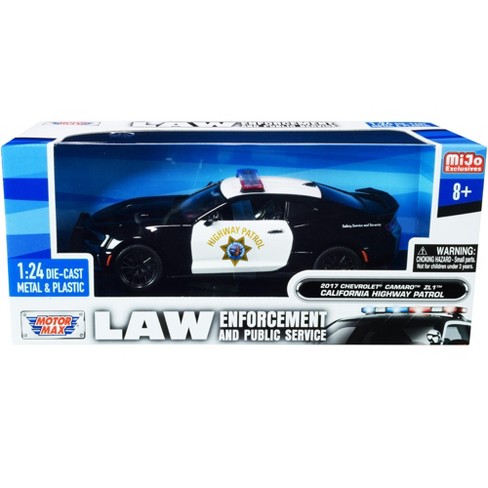 2017 Chevrolet Camaro ZL1 California Highway Patrol (CHP) Black and White 1/24 Diecast Model Car by Motormax - image 1 of 3