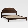 Saracina Home Queen Arched Headboard Bed Brown: Mid-Century Modern Pine Frame, Platform Design, No Box Spring Needed - 3 of 4