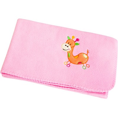 Slickblue Embroidered Coral Fleece Throw Blanket for Kids - Soft & Cozy, 29.5" x 39.4", Multiple Design & Color Options