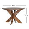 Round Dining Table Modern Farmhouse Kitchen Table - 3 of 4