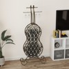 SEVOBAL Racks Unique Cello Shaped Freestanding Rack Space-Efficient Vertical Storage Design for Rooms, Antique brown, 29.33"*6.34"*67.4" - 3 of 4
