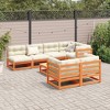 vidaXL 8-Piece Outdoor Sofa Set - Wax Brown Pine Wood Patio Furniture with Cushions for Garden/Patio/Terrace - 3 of 4