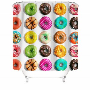 Delicious Dessert Shower Curtains for Bathroom Waterproof Fabric Bath Curtain Durable Soft Stylish Bathroom Decor 72x72 Inch - 1 of 1