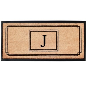 A1HC Natural Coir Monogrammed Heavy Duty Entrance Door Mat 24X48, Anti-Shed Treated Durable Doormat - 1 of 4