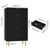 5/6/7 Drawer Fluted Dresser for Bedroom, Modern Chest with Gold Handles, Wood Storage Organizer for Living Room, Hallway, or Closet - 2 of 4