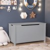 Wooden Toy Box Storage With Safety Hinge, Lid Storage Bench For Bedroom Living Room Playroom Boys & Girls, Toddlers Toy Storage Chest - 3 of 4