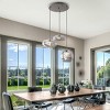 HOMLUX Modern Glass Ceiling Chandelier 3-Light Kitchen Island Pendant Light Fixture - 3 of 4