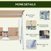 2-Person Outdoor Porch Swing Chair with Adjustable Canopy, Pivot Storage Table & Cup Holders - 3 of 4