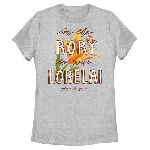 Womens Gilmore Girls Your Lorelai Orange Flower T Shirt - 1 of 4