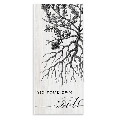 Stupell Industries Dig Your Own Roots Empowering, 7" x 17"