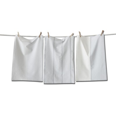 tagltd Botanica Flour Sack Dishtowel Set Of 3 Gray