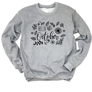 Simply Sage Market Women's Graphic Sweatshirt Hello October - 1 of 2