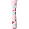 Memoi Women's "Teas The Season" Christmas Novelty Sock with Greeting Card Pink One Size - 2 of 4