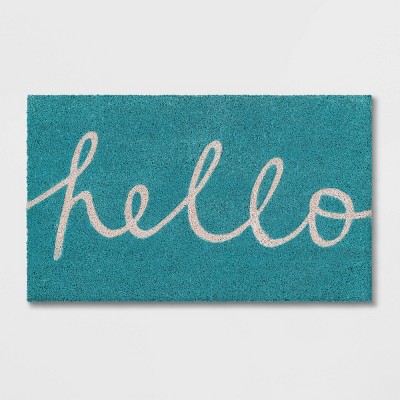 Ultra Modern Hello Doormat, Outdoor Doormats