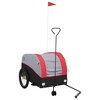 VidaXL Bike Trailer Black and Red 99.2 lb Iron - 2 of 4