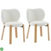Makeup Chair Comfy Accent Chair,Plush Teddy Fabric Cute Vanity Chair for Home Office Bedroom Dressing Room - 2 of 4
