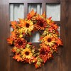 Northlight Sunflower and Pine Cone Artificial Thanksgiving Wreath - 24" - 2 of 4