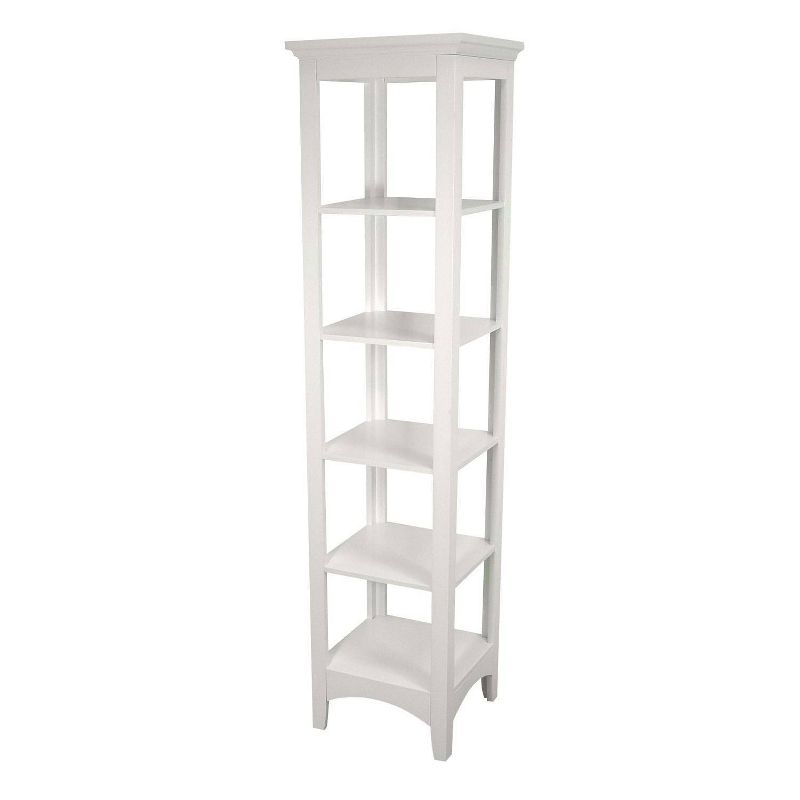 Madison Linen Tower with Five Open Shelves White - Teamson Home, 3 of 5
