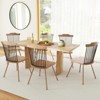 Tangkula Windsor Chair Set of 4 Metal Legs Supported Dining Chair Farmhouse Armless Chair - 3 of 4