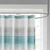 Vynxaria Aqua Gray Stripe Print Shower Curtain 72x72 Inch - 3 of 4