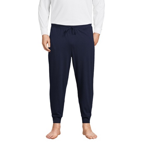 Lands' End Men's Big And Tall Knit Jersey Sleep Pajama Jogger - 4x Big Tall  - Radiant Navy : Target