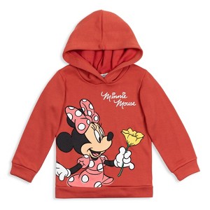 Disney Minnie Mouse Girls Fleece Crossover Hoodie Toddler - 1 of 4