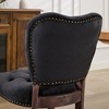 PAGED Tufted Upholstered Dining Chairs French Vintage Living Room Chairs Set of 2 Kitchen Chairs with Wood Frame for Dining Room, Kitchen - 4 of 4