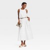 Women's Eyelet Bubble Hem Shirt - A New Day™ White - 3 of 3