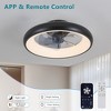 Mayeerty 20-inch Black LED Ceiling Fan Light – Dimmable and Adjustable Color Temperature, APP - 3 of 4