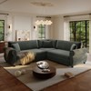 GDFStudio Keene 6-Seater L-Shaped Chenille Sectional Sofa Bed with Pull-Out Sleeper - 2 of 4