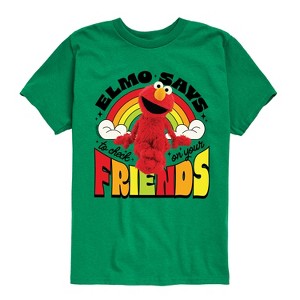 Boys' - Sesame Street - Elmo Check On Friends Short Sleeve Graphic T-Shirt - 1 of 4