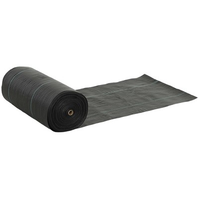 Outsunny Weed Barrier Landscape Fabric Heavy Duty, 5oz Woven Weed Control Fabric for Landscaping